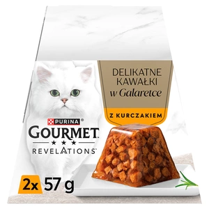 GOURMET Révélations Morceaux Délicats en Gelée au Poulet 2x57g
