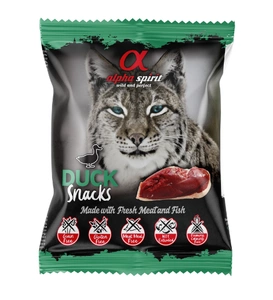 Alpha Spirit friandises pour chat Cube de canard 50g