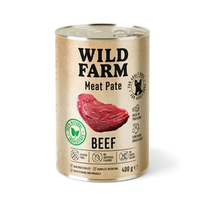 Nourriture pour chien sans gluten WILD FARM Pate Beef 400 g