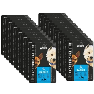 SUPER BENO Sachet adulte pour chiens de petite et moyenne taille au lapin 24x100g