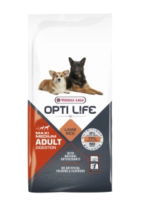 Versele-Laga Opti Life Adult Digestion Medium&Maxi Agneau Avec Riz 12,5 kg