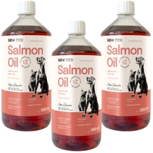 LAB V Huile de saumon pour chiens et chats 3x1000ml