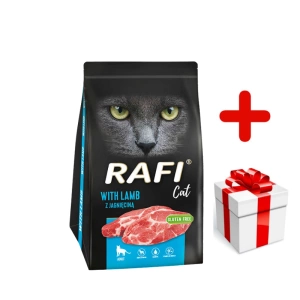 DOLINA NOTECI Rafi Cat nourriture sèche pour chat à l'agneau 1,5kg+Surprise