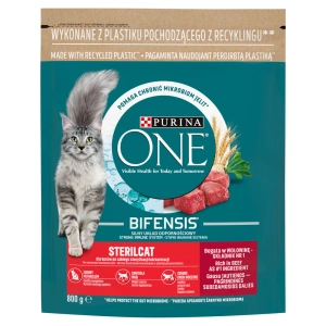Purina One Cat Sterilcat aliments avec boeuf 800g