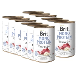 BRIT MONO PROTEIN AGNEAU & RIZ BRUN  12x400g