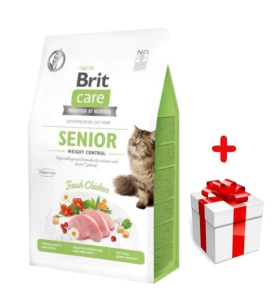 Brit Care Grain-Free Senior Weight Control avec poulet 2kg+Surprise