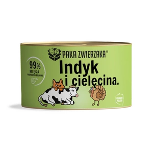 Paka Zwierzaka- nourriture humide pour chats dinde et veau 200g