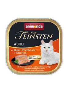 Animonda Vom Feinsten Chat adulte Poulet, boeuf et carottes 100g
