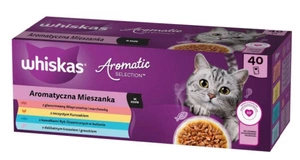 WHISKAS Sachets pour chats adultes Mélange aromatique 40 x 85 g - aliment humide pour chats
