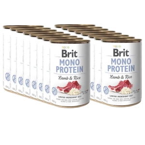 BRIT MONO PROTEIN AGNEAU & RIZ BRUN 18x400g
