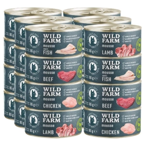 WILD FARM - Mélange de saveurs 24x85g - mousse sans céréales pour chats