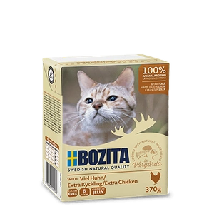 BOZITA Poulet haché en gelée pour chat 370g x6