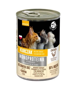 PetRepublic nourriture monoprotéinée au poulet pour chats, morceaux en sauce 400g x10