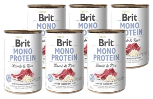 BRIT MONO PROTEIN AGNEAU & RIZ BRUN  6x400g