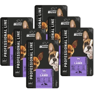 SUPER BENO Sachet adulte pour chiens de petites et moyennes races à l'agneau 6x100g