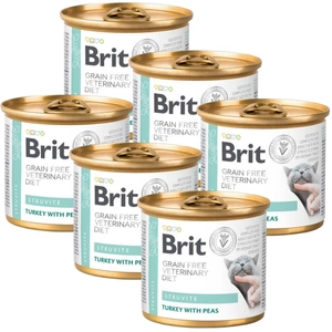 Brit Grain Free Veterinary Diet Cat Struvite Dinde avec pois 6x200g