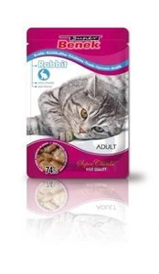 SUPER BENEK Sachet pour chat adulte avec morceaux de lapin 100g
