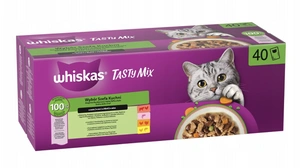 WHISKAS TASTY MIX nourriture humide pour chat Sélection du chef en sauce 40x85g