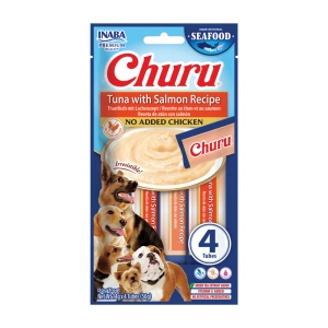 INABA Dog Churu (à base de poisson) saumon vegeta 4x14g (56g)