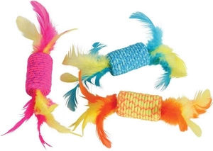 Zolux Jouet pour chat Bonbons avec plumes Flexible