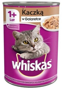WHISKAS Adult - nourriture humide pour chat avec du canard en gelée 400g x6