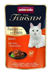 ANIMONDA Cat Vom Feinsten Adulte canard + filet de dinde sachet de 85g x12