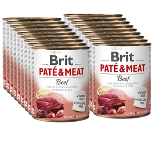 Brit Pate & Meat à base de bœuf 18x800g