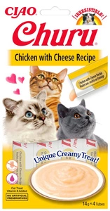 INABA Churu - Friandises pour chats au poulet et au fromage 4x14g