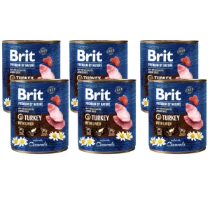 Brit Premium By Nature Turkey With Liver 6x800g