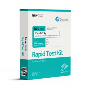 Lab-V FCV & FHV antigen - Test de diagnostic rapide pour chats 2 pcs.