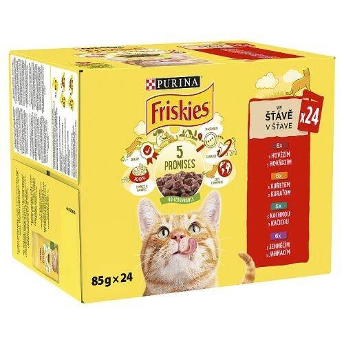 PURINA Friskies Viande de chat en sauce MIX saveurs 24x85g Animalerie ZooArt