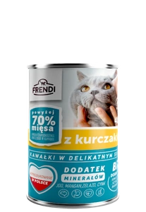 Morceaux de Frendi en sauce délicate au poulet 400g pour les chats