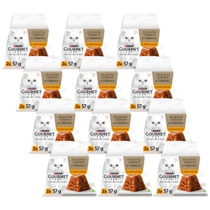 GOURMET Révélations Morceaux Délicats en Gelée au Poulet 12X(2x57g)