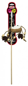 Canne à pêche Pet Nova avec jouet pour chat en forme de crabe. Longueur de la canne : 40 cm.