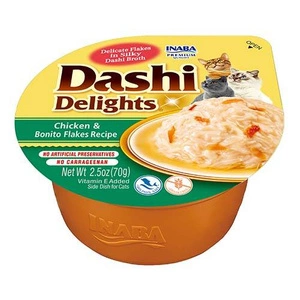 Inaba DASHI aliment complémentaire pour chat - bouillon au goût de pétoncle et de poulet 70 g