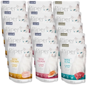 Dolina Noteci Piper pour chats au saumon 15x100g Mix