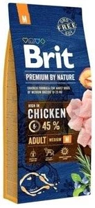 Brit Premium By Nature Adult M avec du poulet 15kg  x2