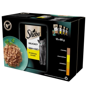 Sachet Sheba Delicacy In Jelly Saveurs de volaille 12x85g