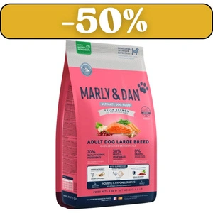 Marly & Dan Adult Dog Aliment sec holistique et hypoallergénique au saumon frais pour grandes races, 4 kg