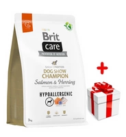 BRIT CARE Dog Hypoallergénique Champion d'exposition saumon et hareng 3kg+Surprise