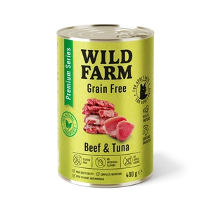WILD FARM Premium Grain Free Beef and Tuna 400g - nourriture pour chat sans céréales