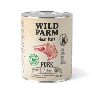WILD FARM Pâté de porc 800 g nourriture pour chien sans gluten