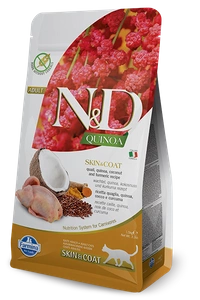 Farmina N&amp;D Quinoa Feline Skin&amp;Coat Quail 300 g