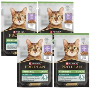 Purina Pro Plan Sterilised Senior à la dinde pour chats 4x85g