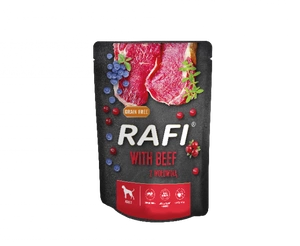 Rafi au bœuf pour chiens - sachet 300g (emballage noir) x12