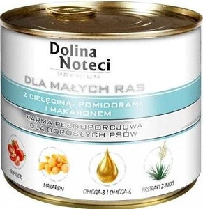 Dolina Noteci Premium pour les chiens de petite race avec veau, tomates et pâtes 185g