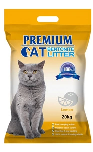 Litière Bentonite Agglomérante Premium pour Chat - Citron pour chat 20kg