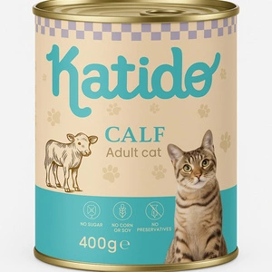 Katido Aliment humide pour chat au veau 400g