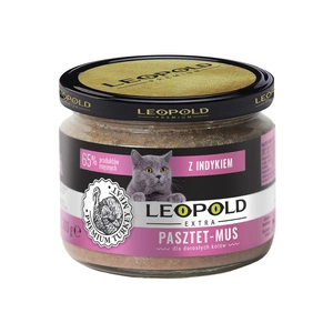 Leopold Pate Mousse à la viande de dinde pour chats 300g +10% Gratuit ( Bocal)