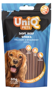 UNIQ PETS friandises pour chiens 80 g bâtonnets au bœuf
